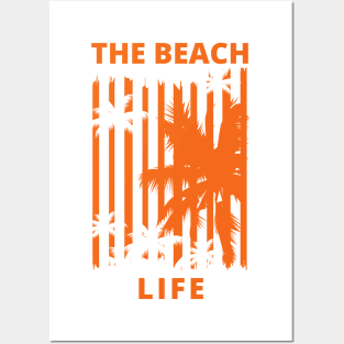 The Beach Life. Summertime, Fun Time. Fun Summer, Beach, Sand, Surf Retro Vintage Design. Posters and Art